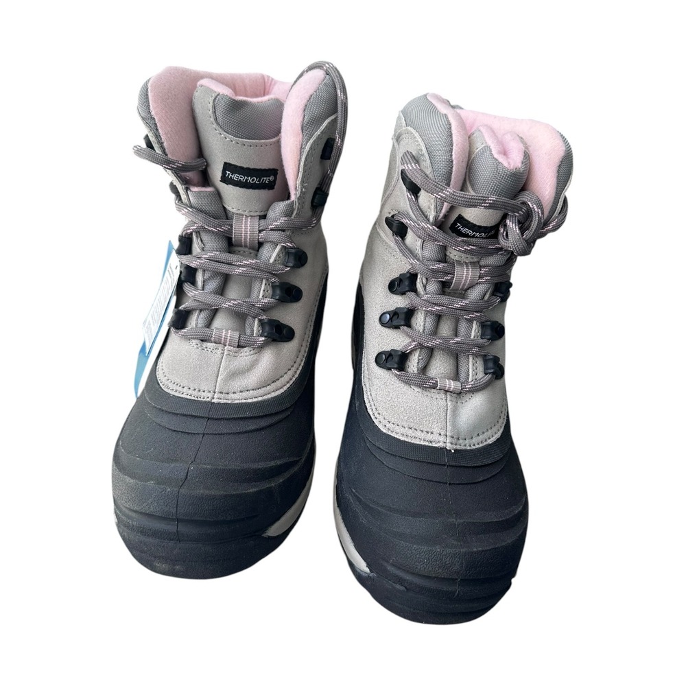 Yukon Snow Boots Womens 8 Gray Black New‎ Thermolite Insulated Waterproof Bottom